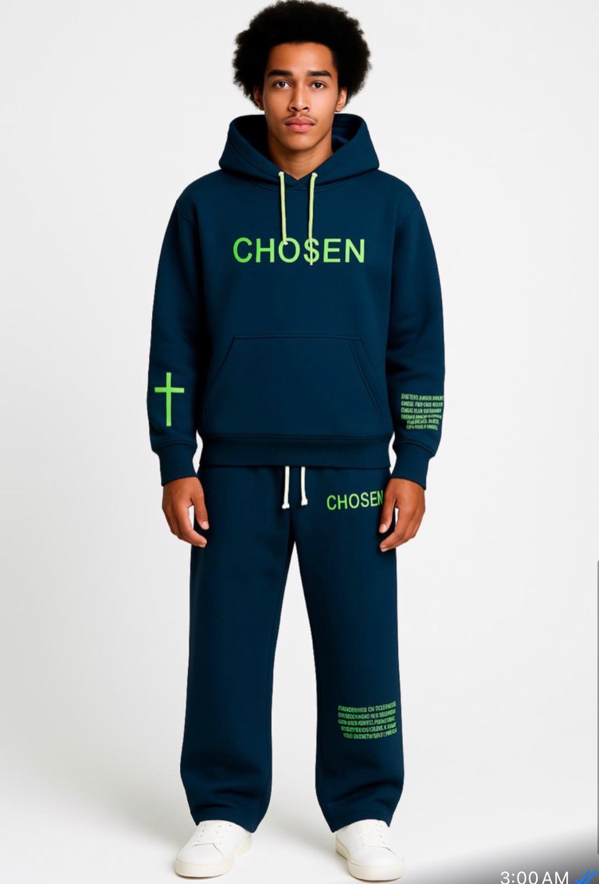 Navy Mint // CHOSEN Sweatsuit Focused Energy