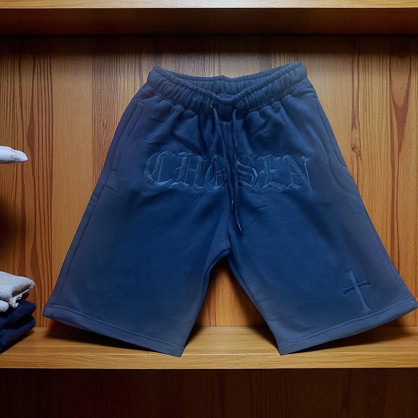 CHOSEN® Signature Sweat Shorts – Navy Blue