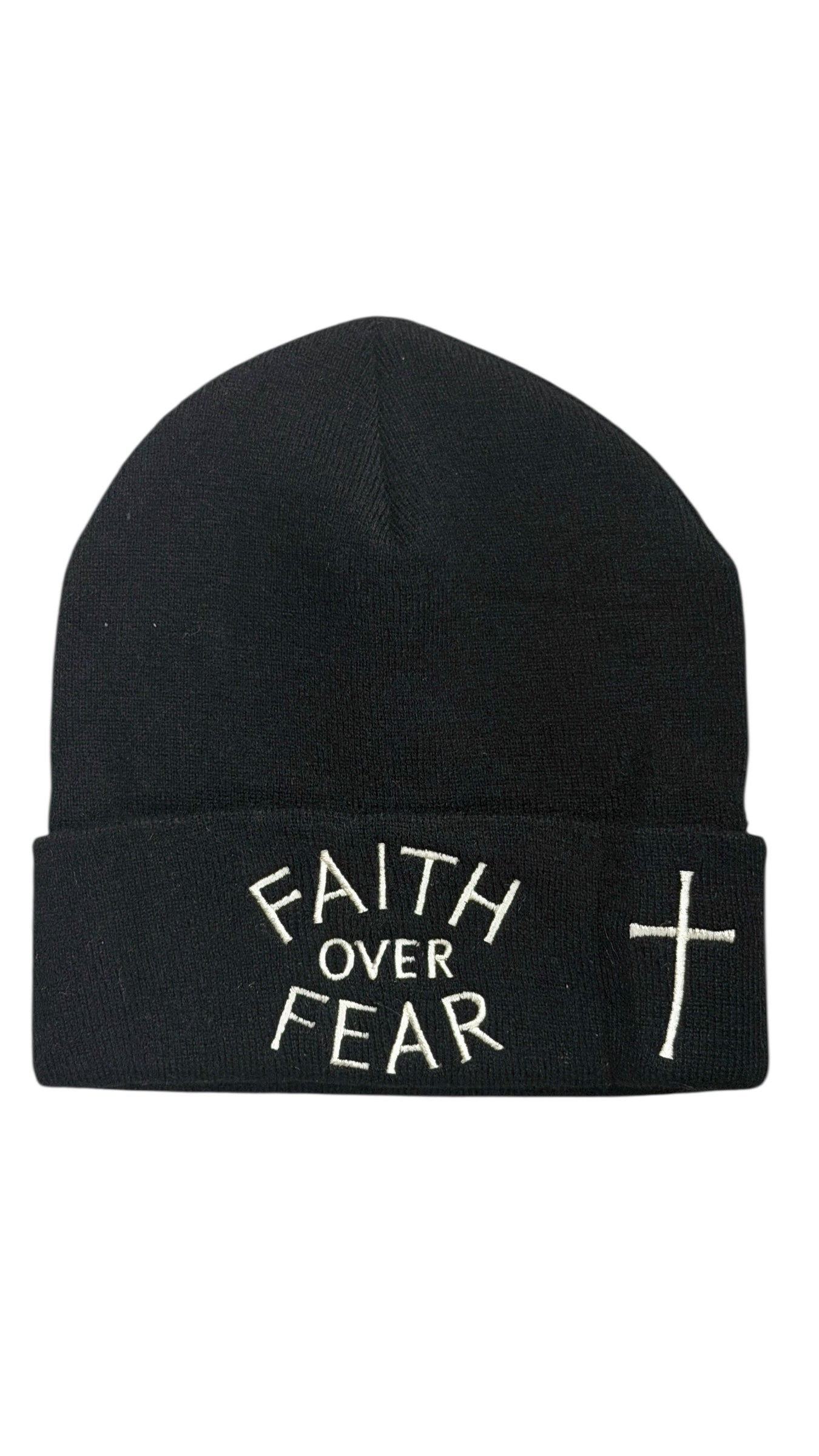 Faith Over Fear Beanie Forest Green