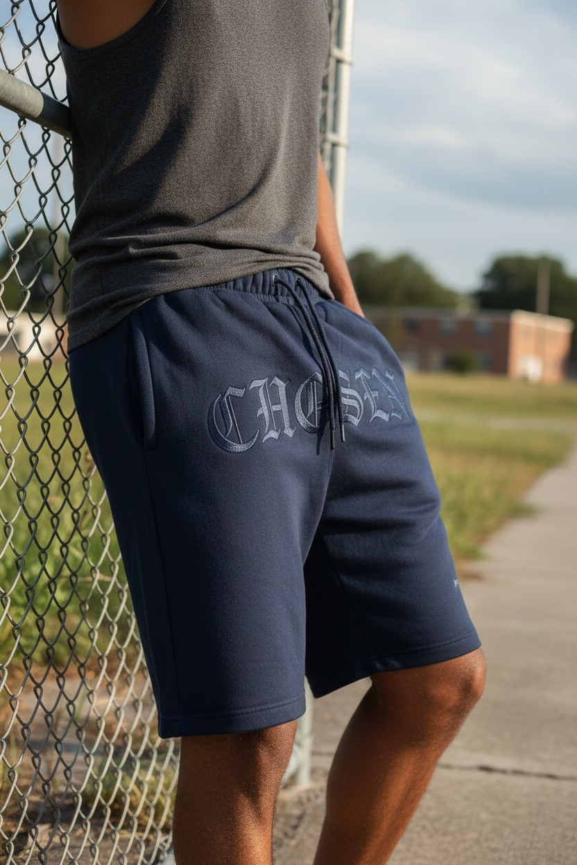 CHOSEN® Signature Sweat Shorts – Navy Blue