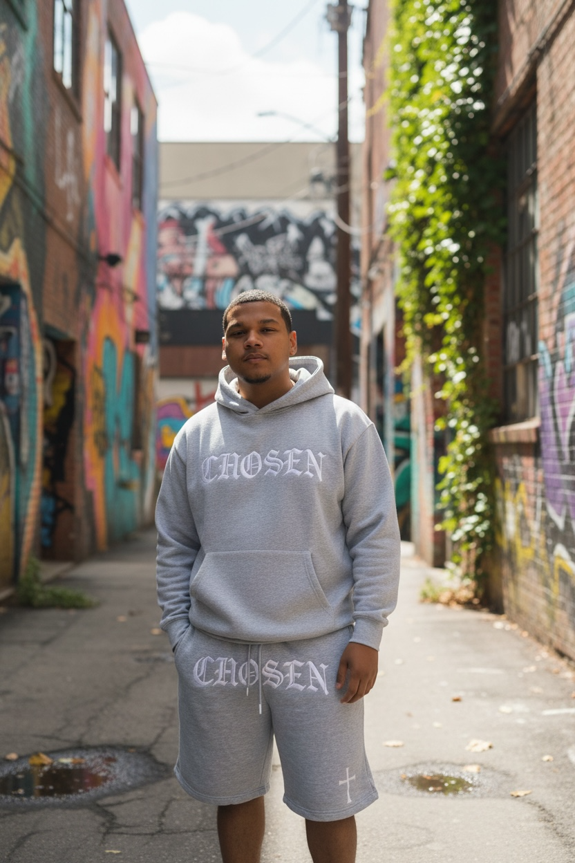 CHOSEN® Signature Sweat Shorts – Light Grey