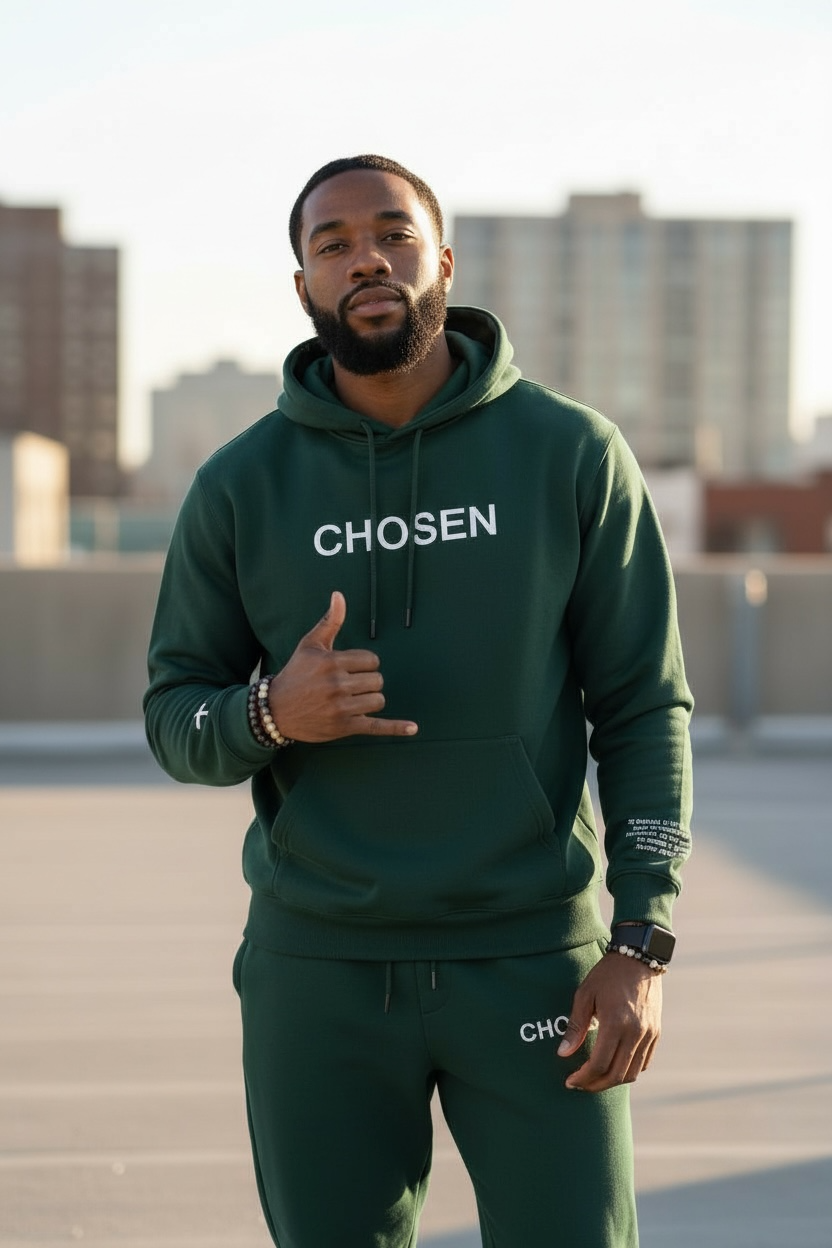 Forest Green // CHOSEN Sweatsuit Evergreen Drop