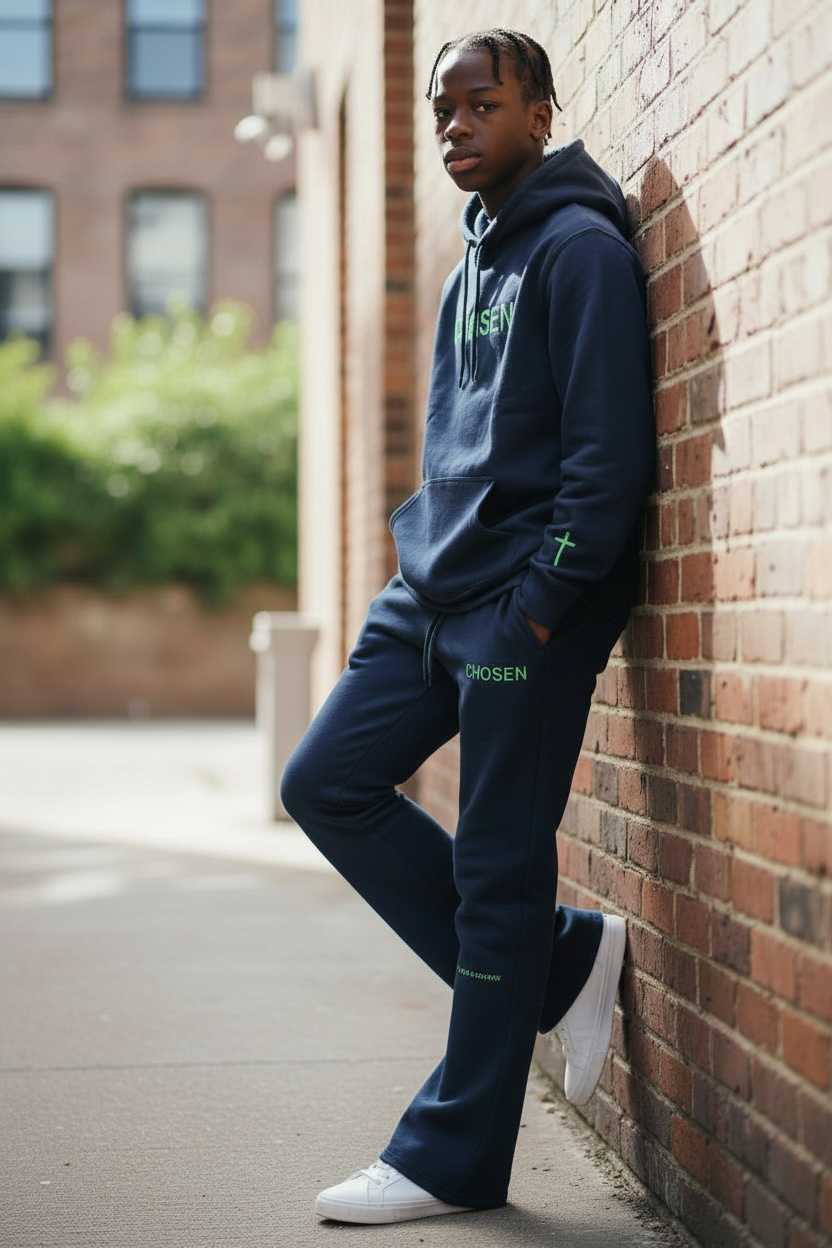 Navy Mint // CHOSEN Sweatsuit Focused Energy