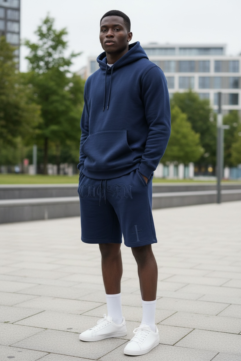 CHOSEN® Signature Sweat Shorts – Navy Blue