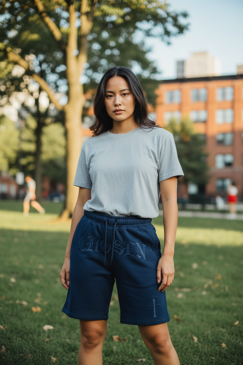 CHOSEN® Signature Sweat Shorts – Navy Blue